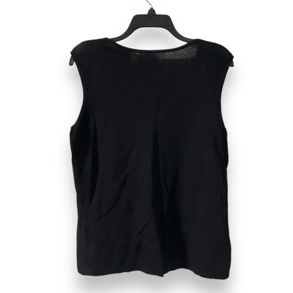 Vintage Y2K Prima Bella Black Knit Tank Top Womens Size Large Minimalist Classic - Picture 2 of 14